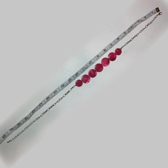 Pink flat circle necklace! - Picture 2 of 11